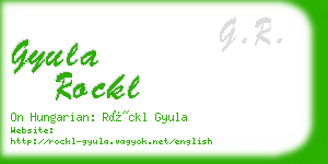 gyula rockl business card